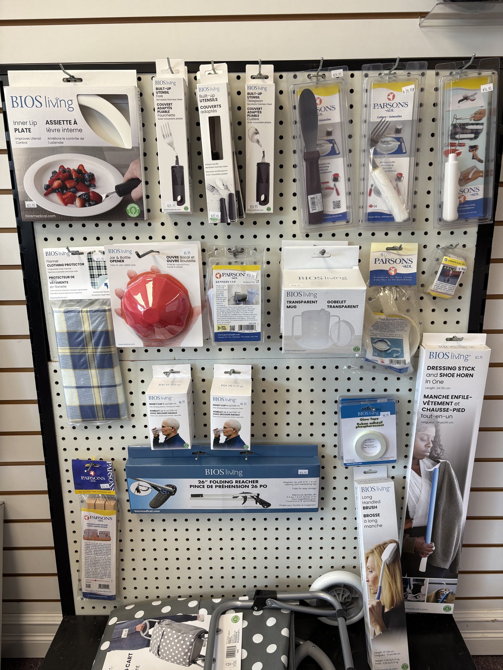Aids for daily living and mobility accessories
